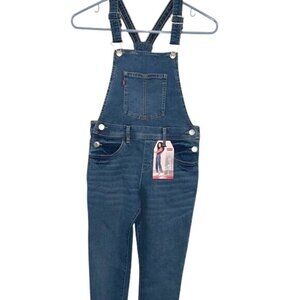 Levis Girls Denim Overalls Blue 12 Reg Adjustable Straps Front Pocket Button Clo